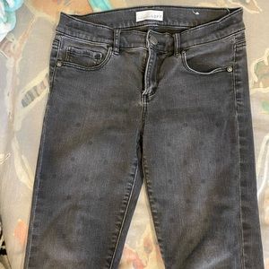 Ann Taylor LOFT skinny jeans with polka dots
